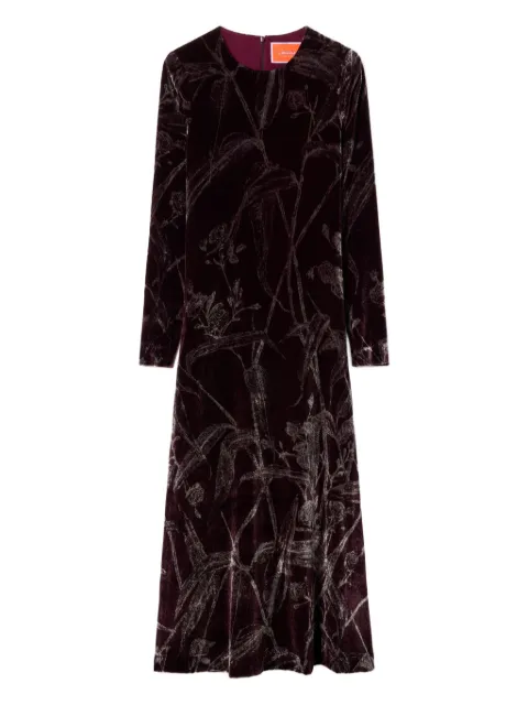 La DoubleJ long-sleeve bamboo-print maxi dress