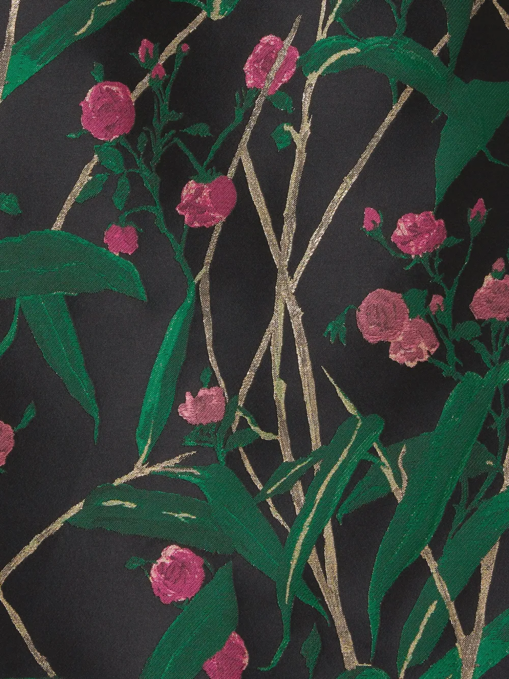 La DoubleJ Rok met bloemenjacquard Groen