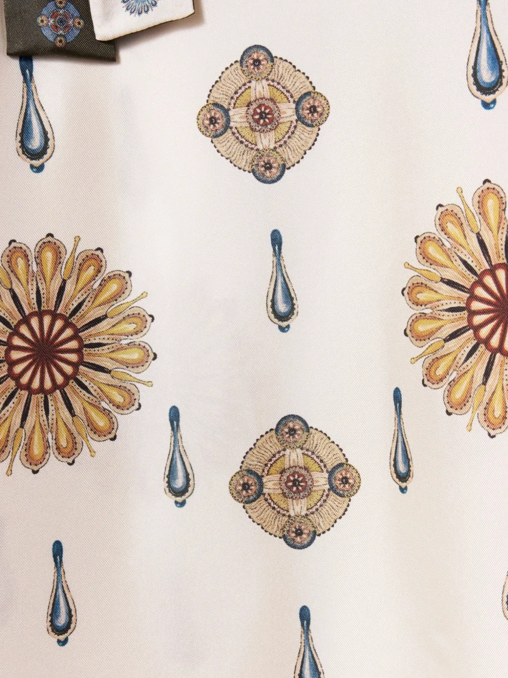 La DoubleJ Zijden jurk met bloemenprint Wit