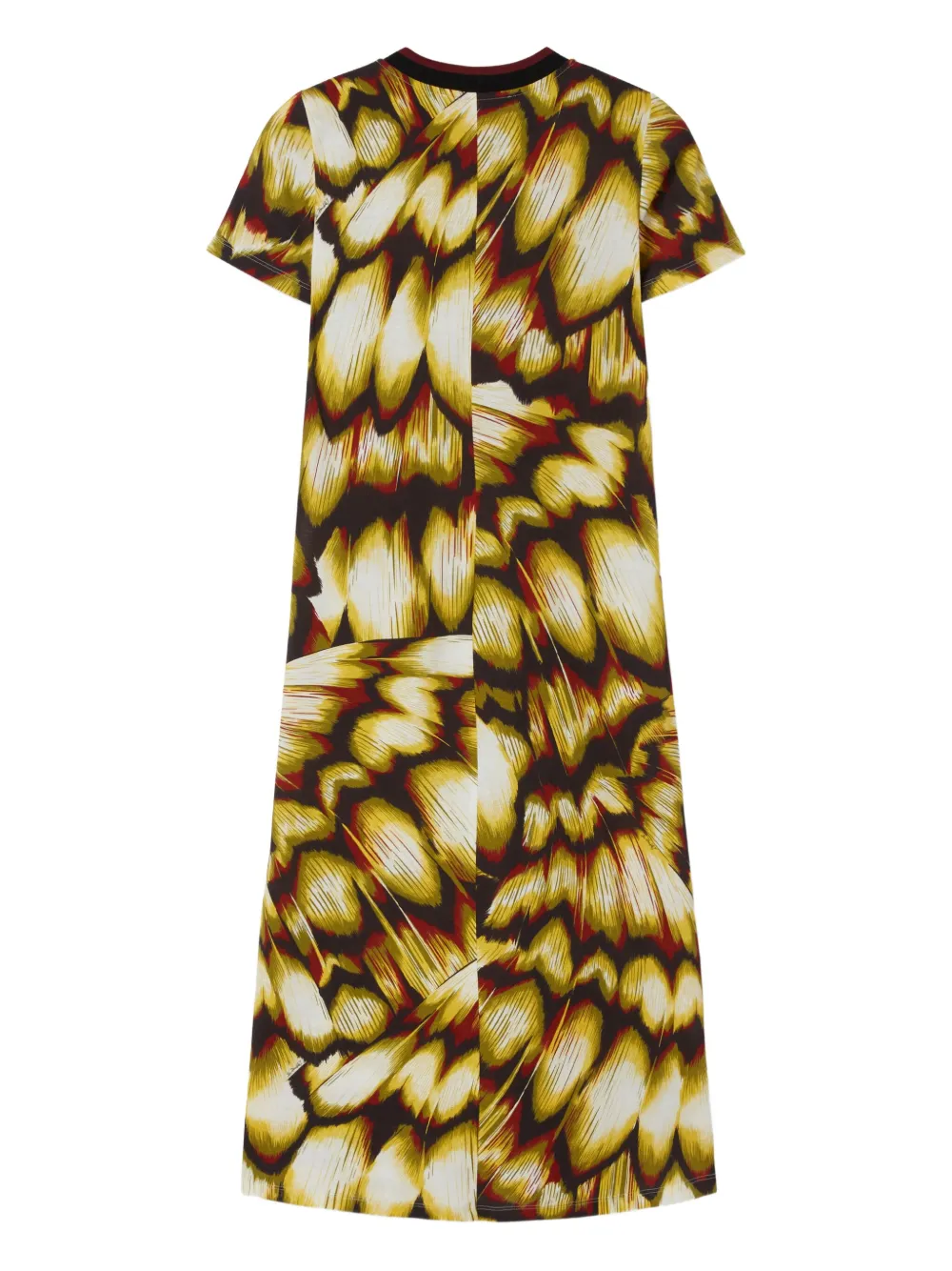 La DoubleJ Midi-jurk met korte mouwen en print Zwart