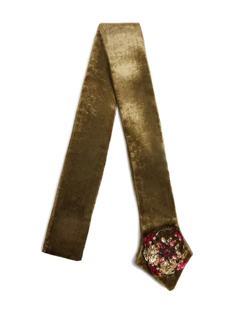 La DoubleJ Ella 2-Ways embellished velvet-texture stole