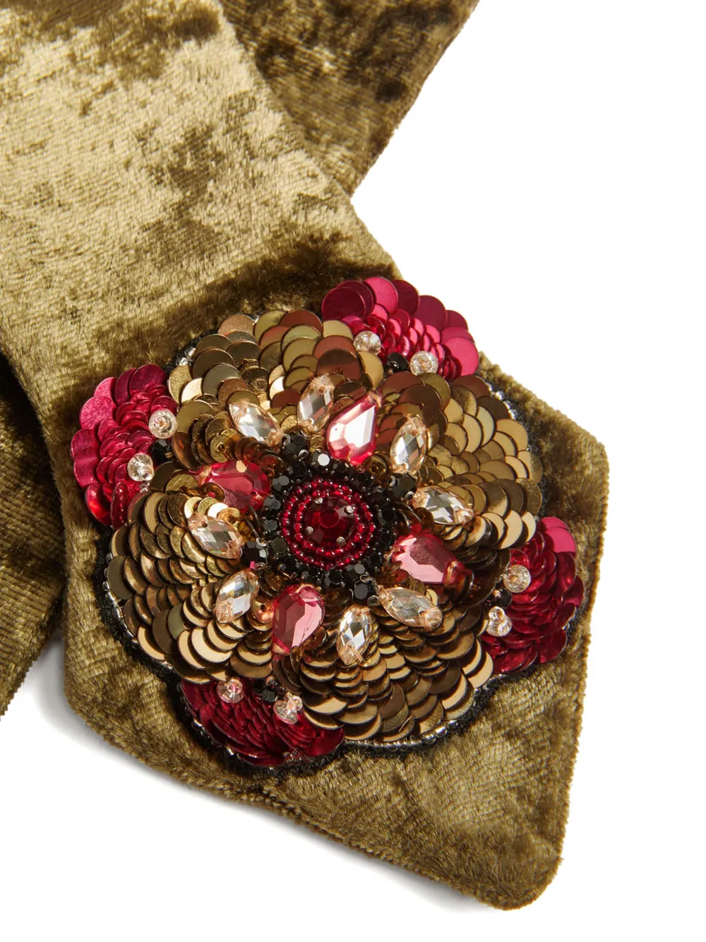 La Doublej Ella 2-ways Embellished Velvet-texture Stole In Brown