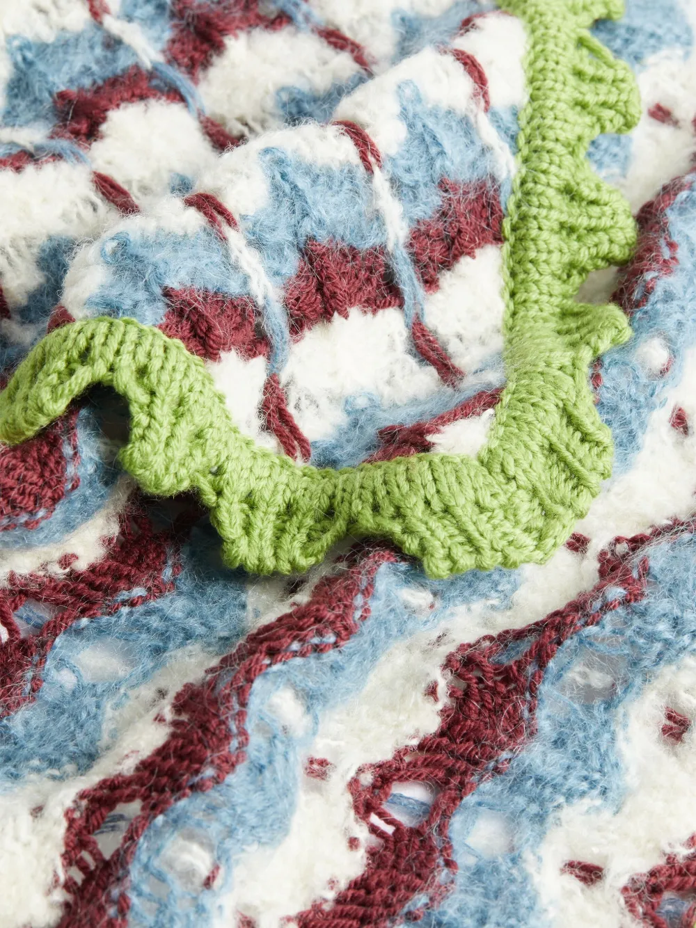 La DoubleJ Gehaakte triangelvormige sjaal Groen