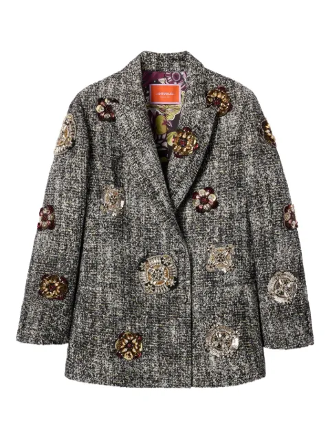 La DoubleJ blazer bordado con doble botonadura