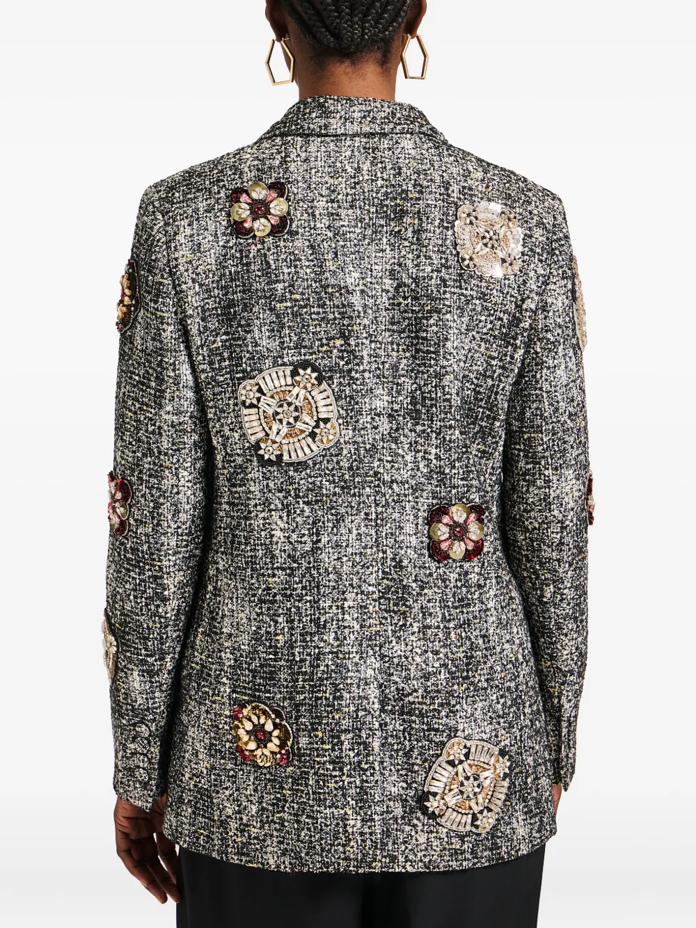 La DoubleJ Blazer met borduurwerk Zwart