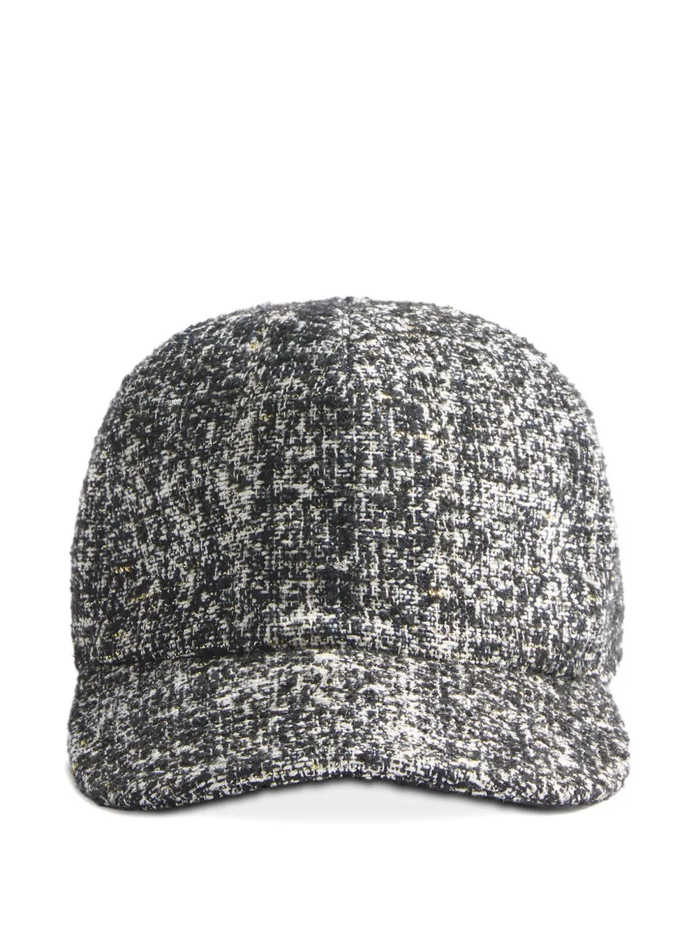La DoubleJ Tweed honkbalpet - Zwart