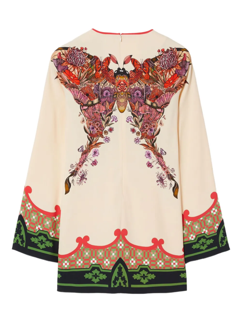 La Doublej Butterfly-print Mini Day Dress In Multi