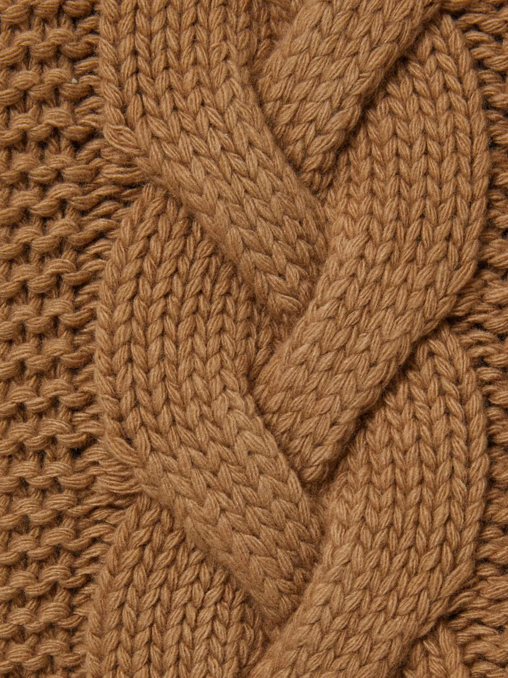 La Doublej Long-sleeve Cable-knit Cardigan In Brown