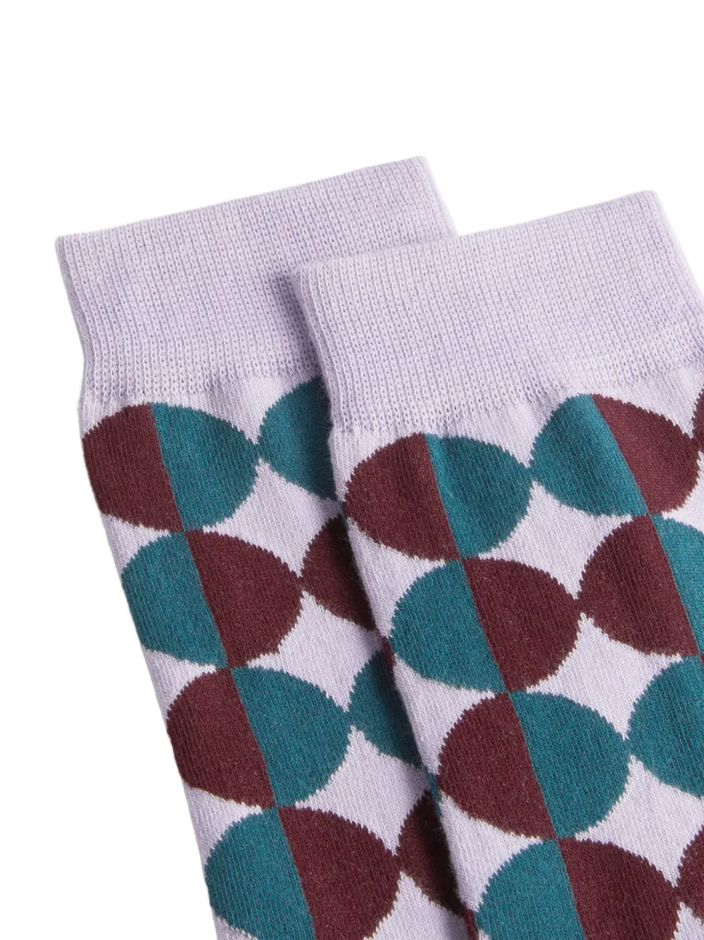 La DoubleJ geometric-pattern cotton-blend socks | Image 2