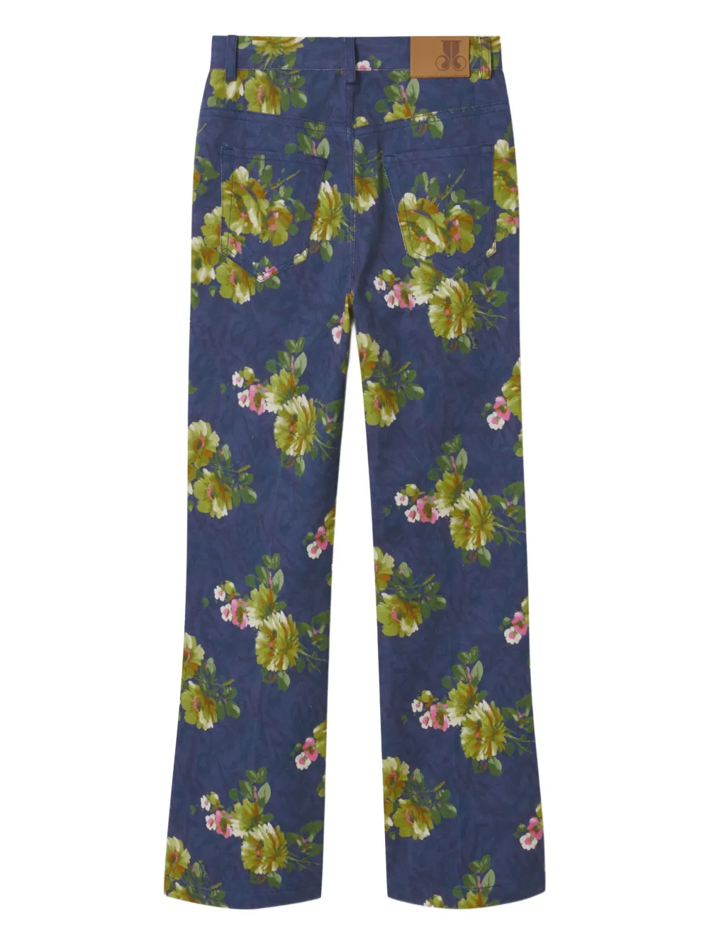 La DoubleJ Jeans met bloemenprint Blauw