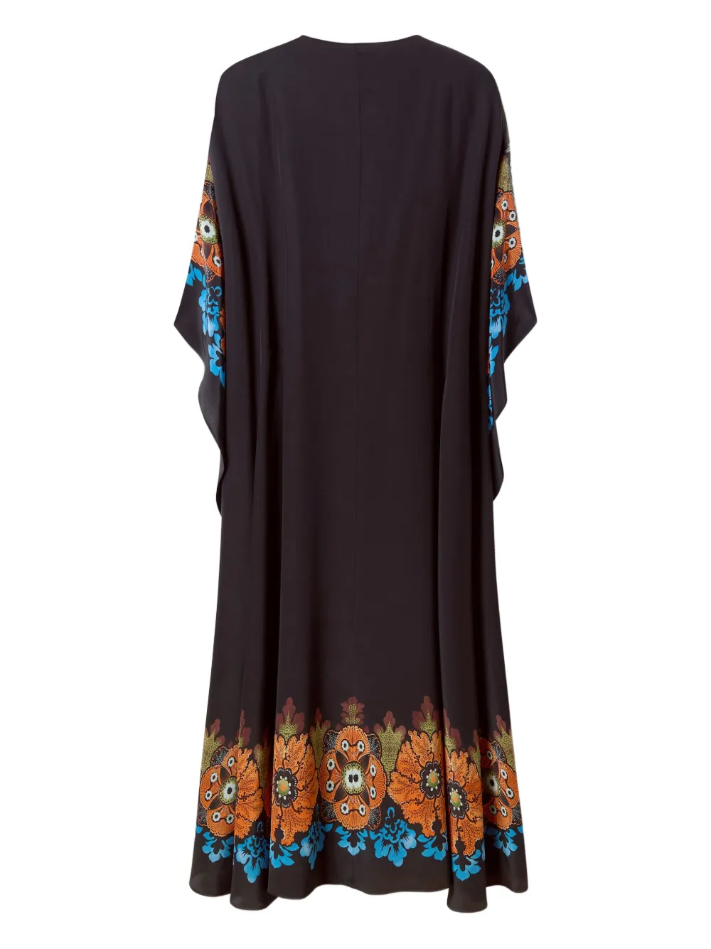 La Doublej Floral-print Midi Day Dress In Black