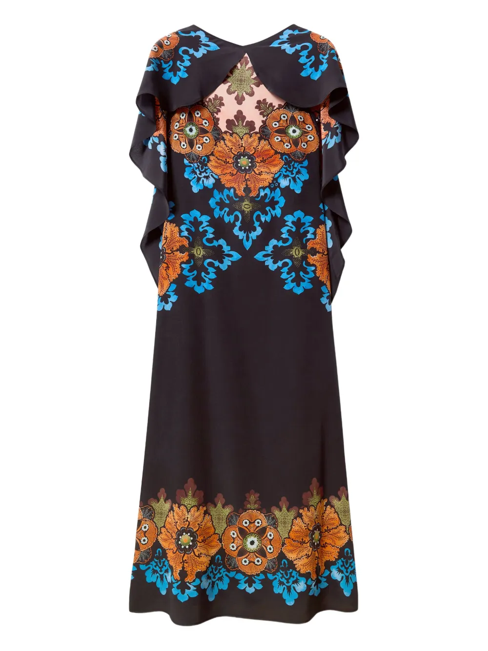 La DoubleJ floral-print midi day dress | Black | Image 1
