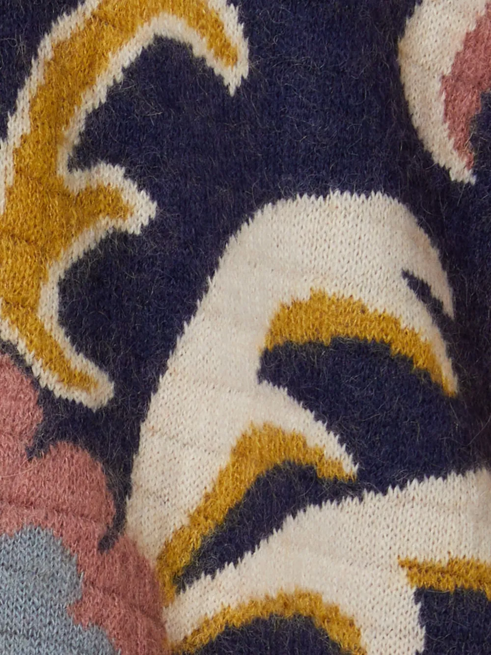 La Doublej Tie-detail Printed Cape In Blue