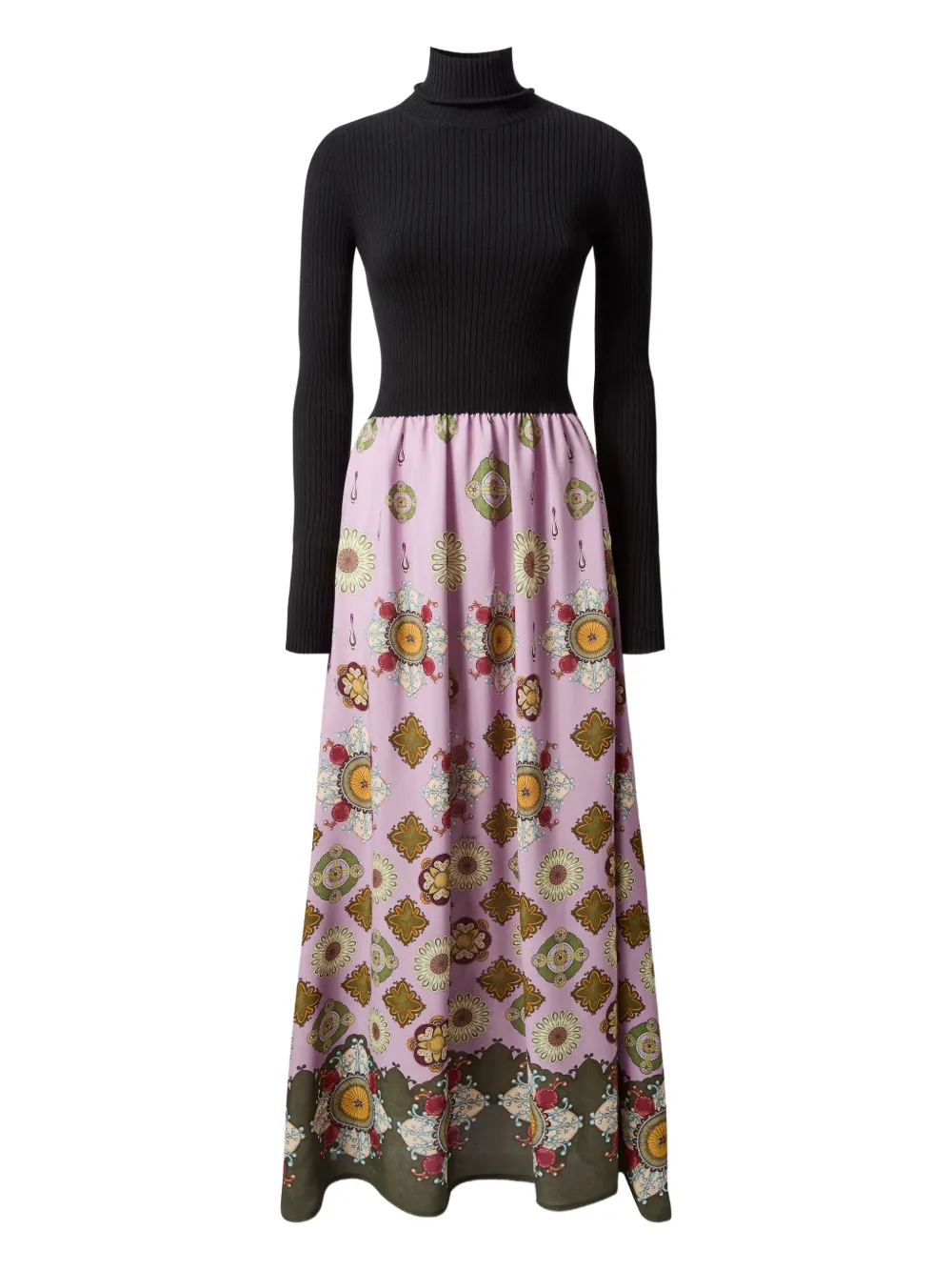 La DoubleJ Lunaria turtleneck maxi dress | Pink | Image 1