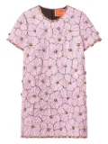 La DoubleJ embroidered floral mini day dress - Black