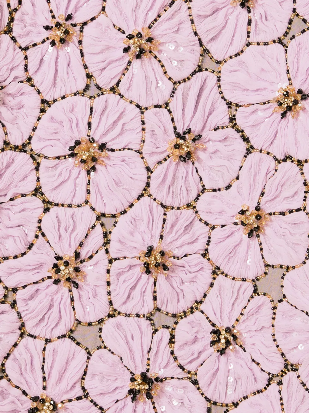 La DoubleJ Mini-jurk met geborduurde bloemen Zwart