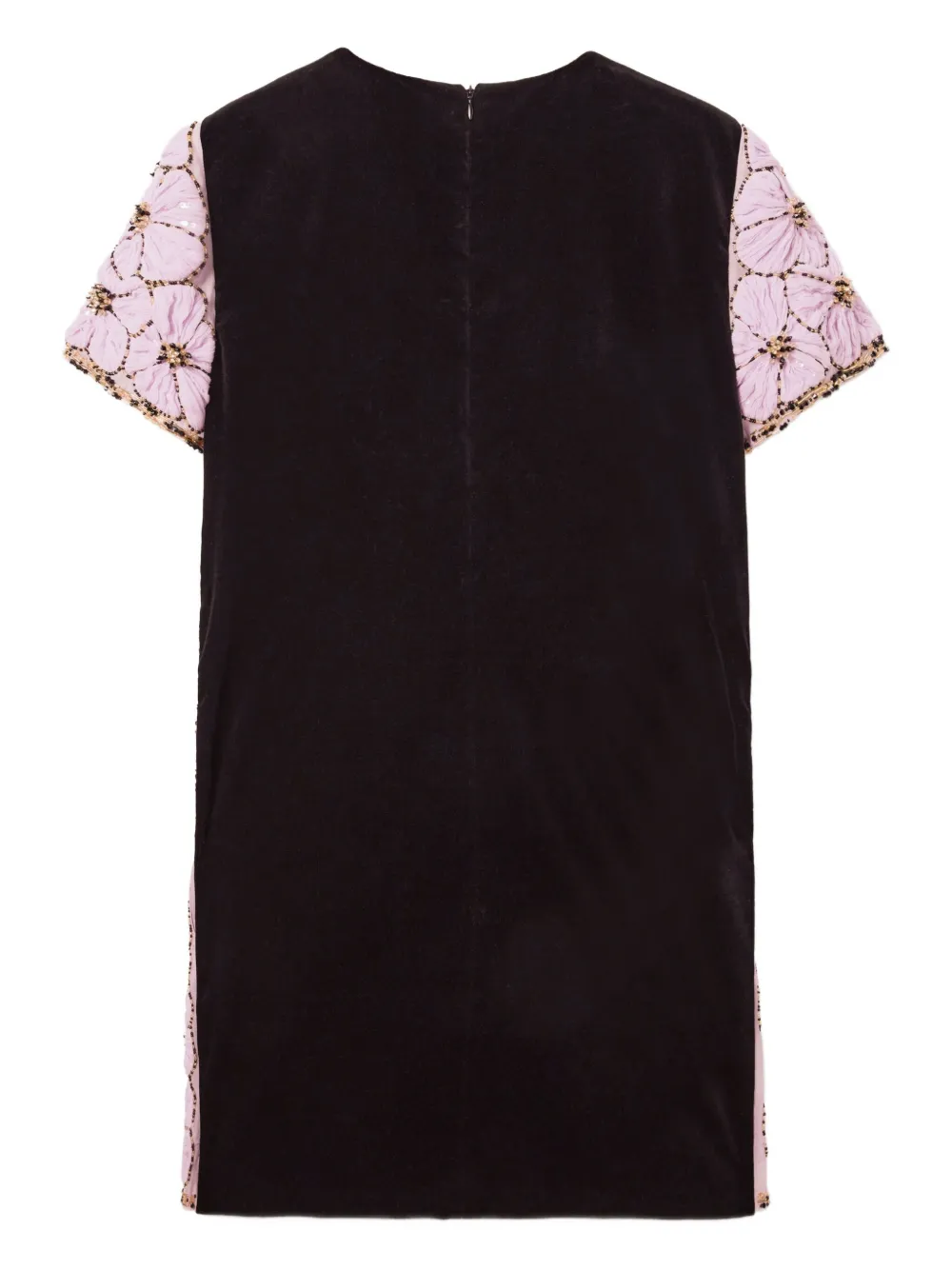 La DoubleJ Mini-jurk met geborduurde bloemen Zwart