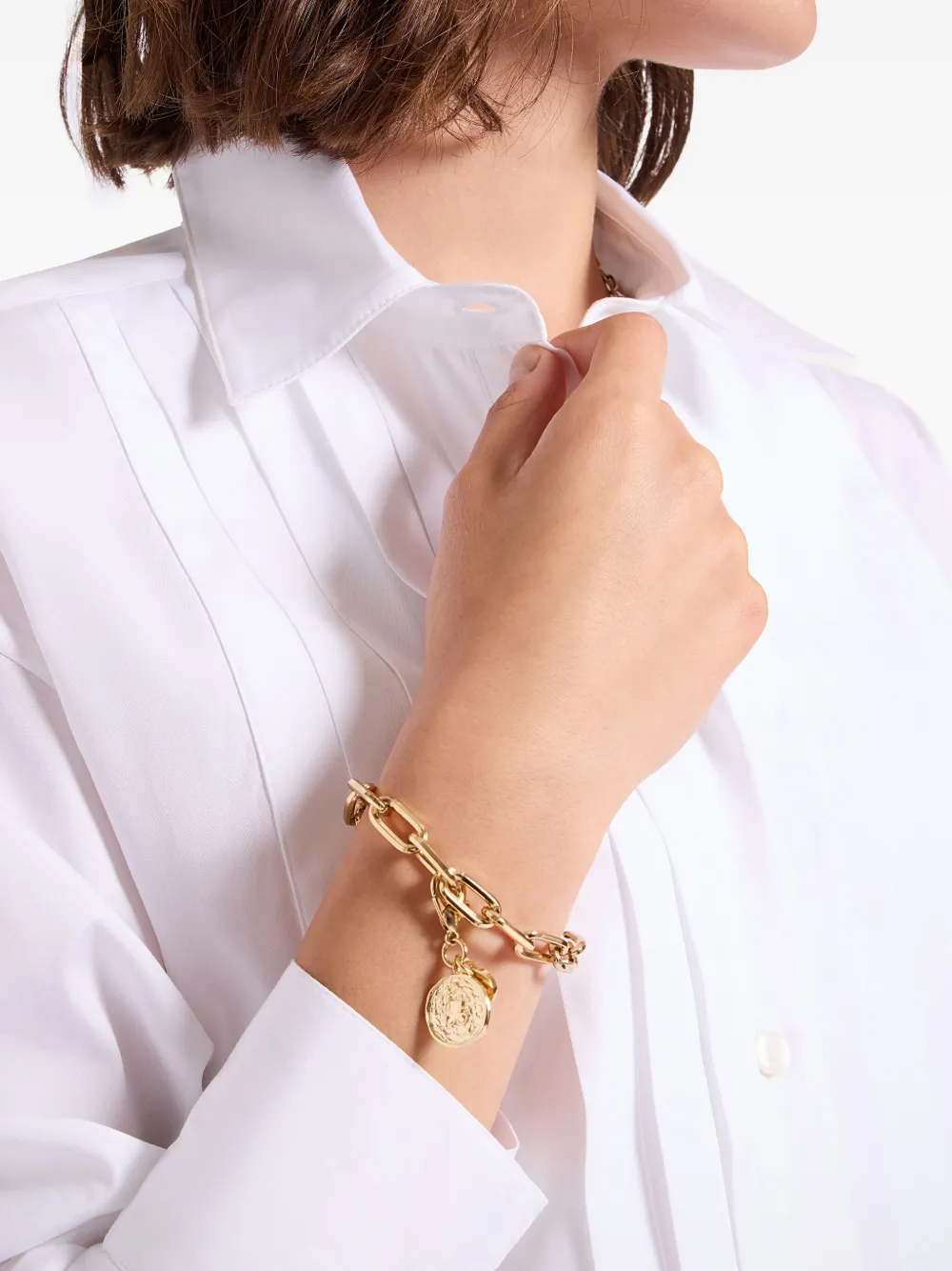 La Doublej Winged Scarab Charm In Gold