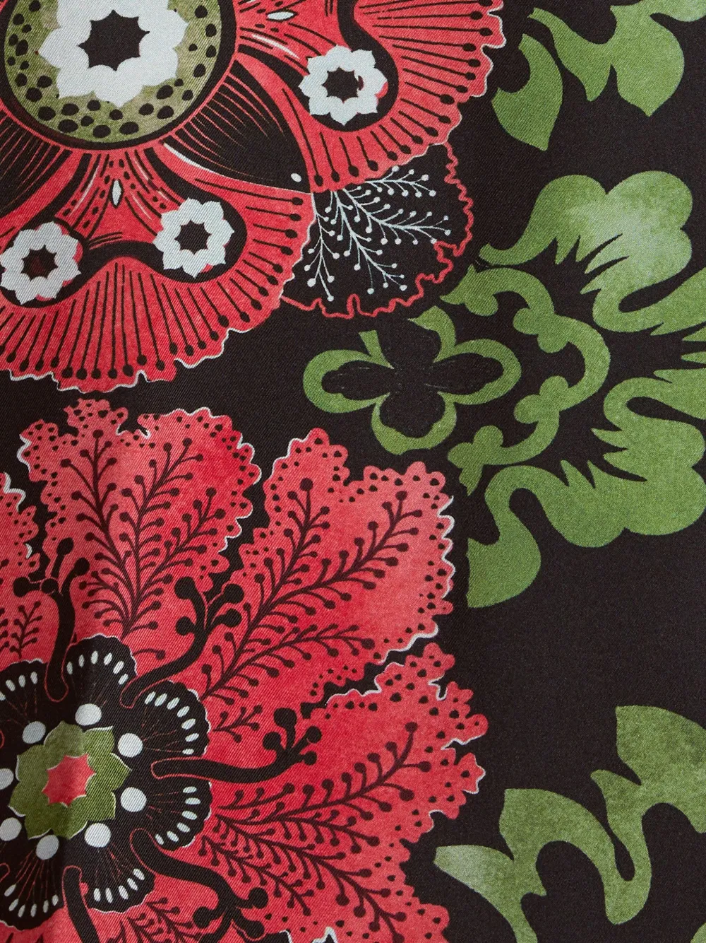 La DoubleJ Jas met bloemenprint Zwart