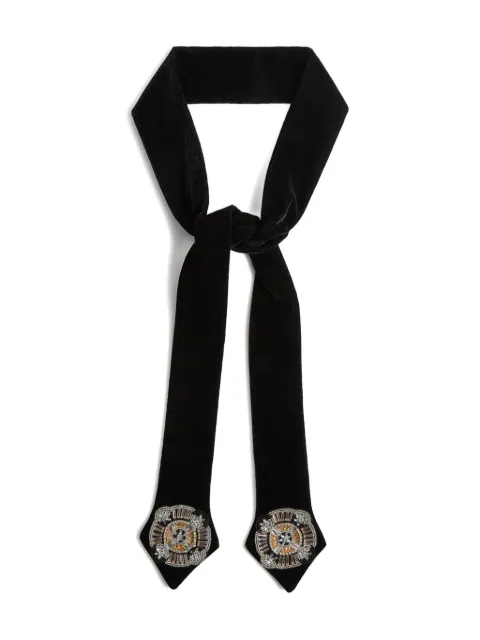 La DoubleJ beaded velvet stole