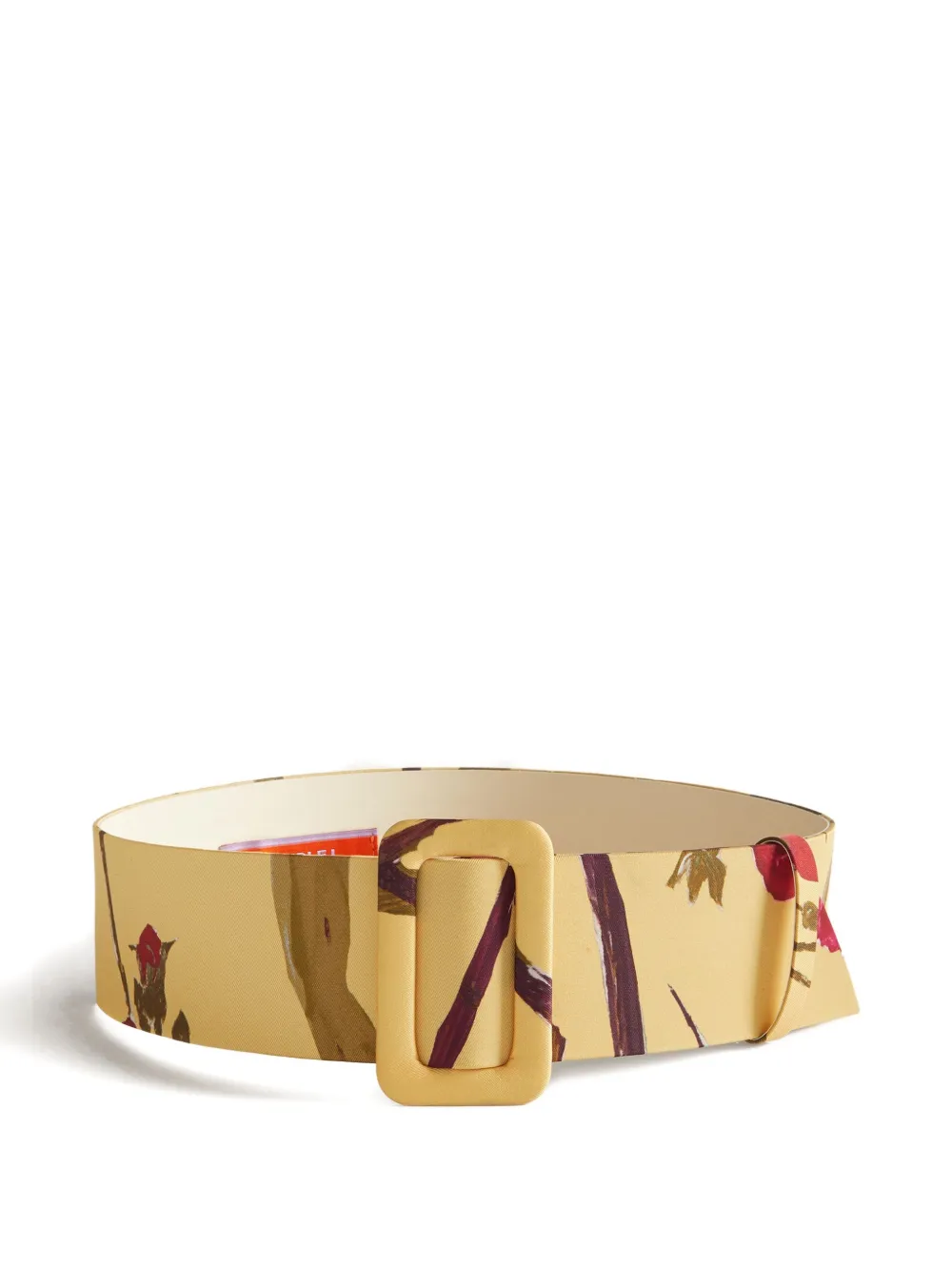 La DoubleJ floral-print buckle belt | Yellow | Image 1