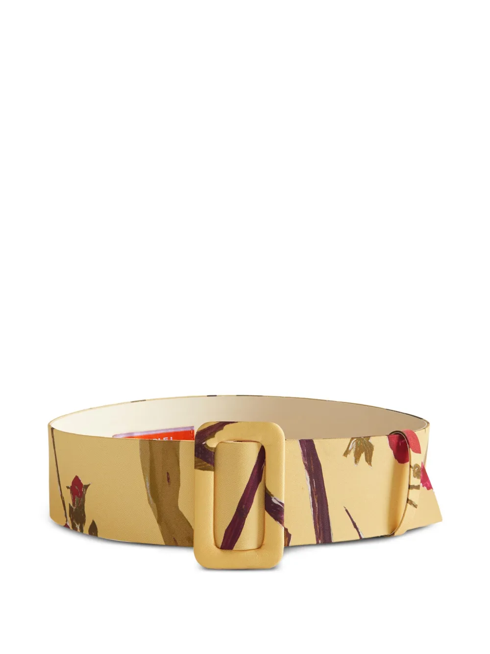 La DoubleJ cinturón con hebilla y estampado floral | amarillo | Image 1