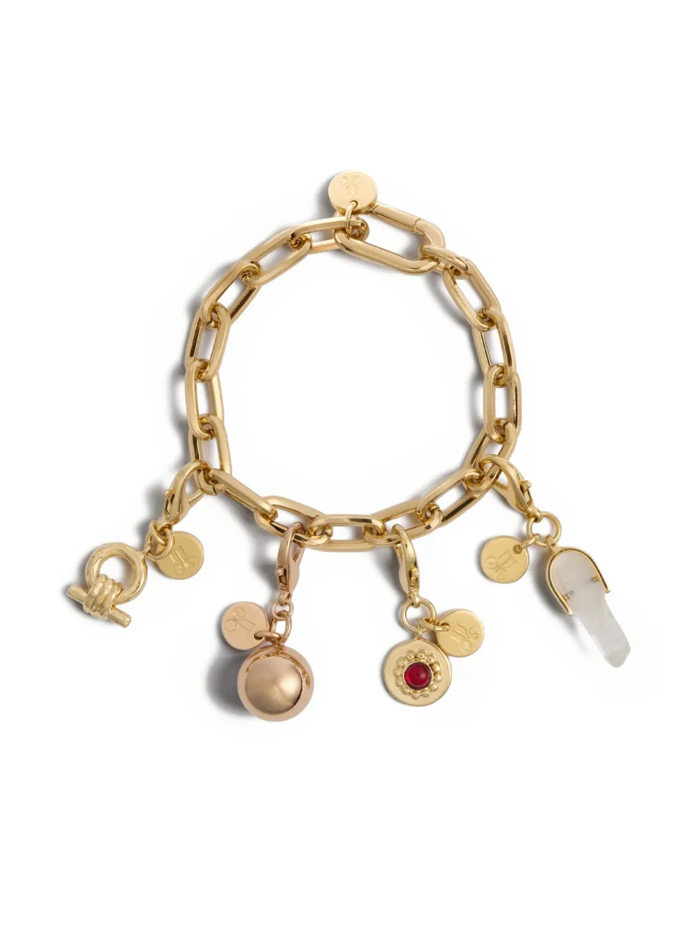 La DoubleJ Schakelarmband - Goud