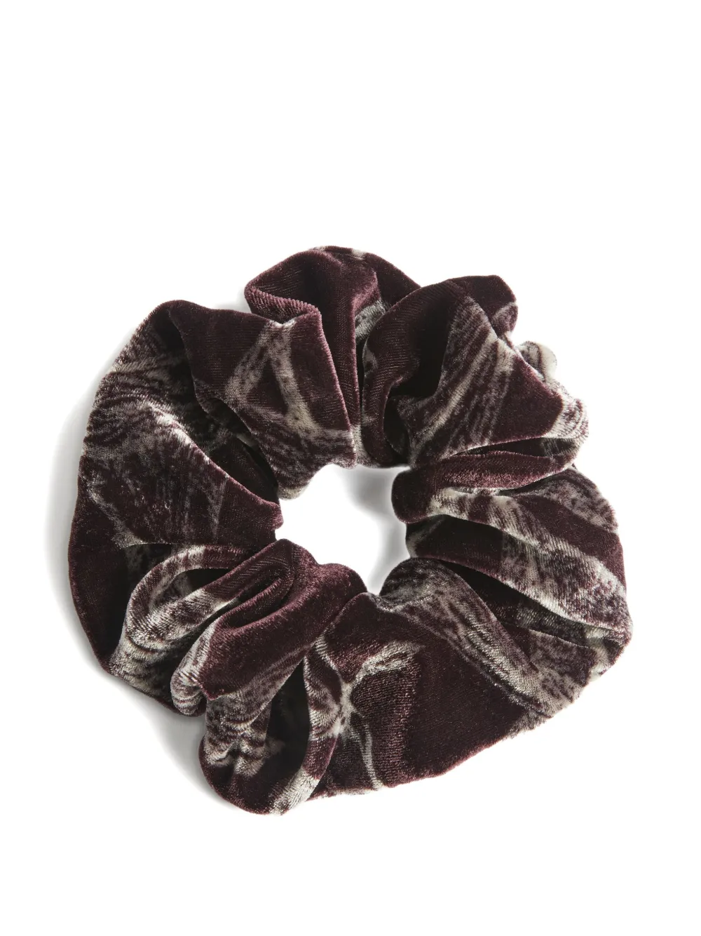 La DoubleJ Drie scrunchies met ruches en print Geel