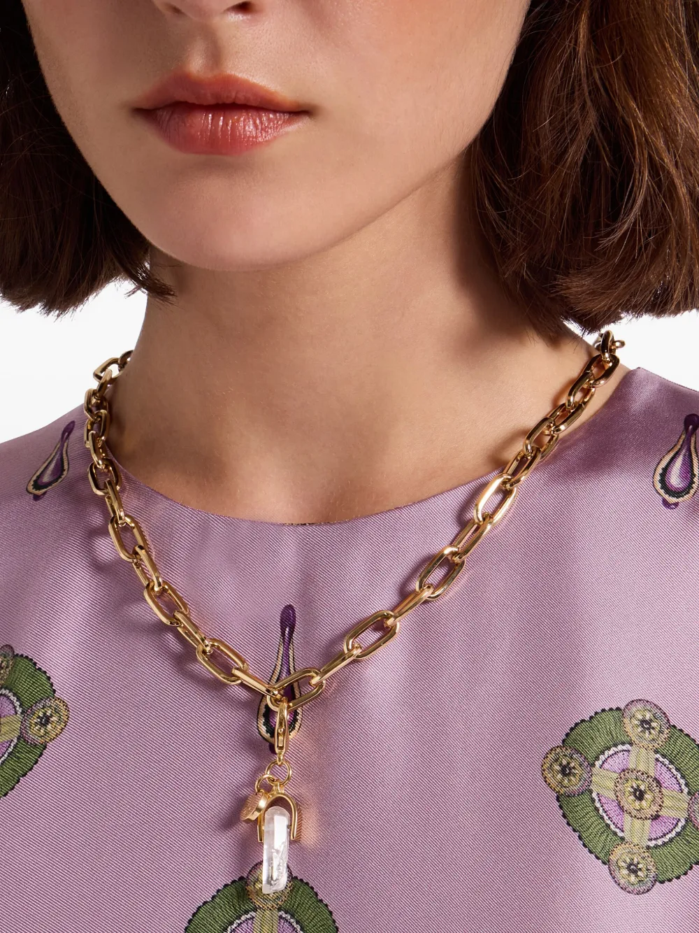La Doublej Mini Obelisk Charm In Gold