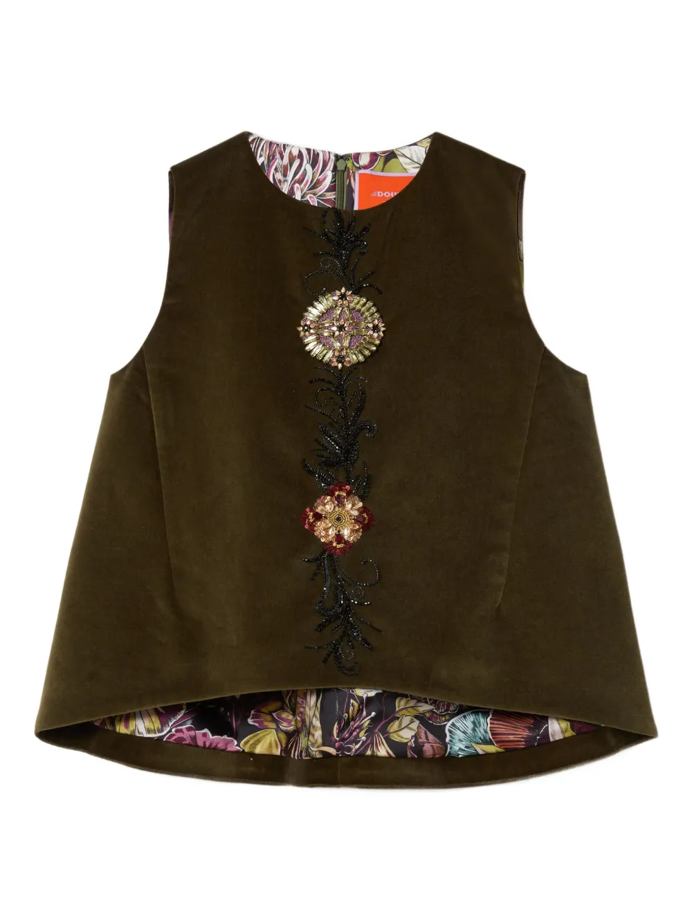 La Doublej La Scala Top In Green