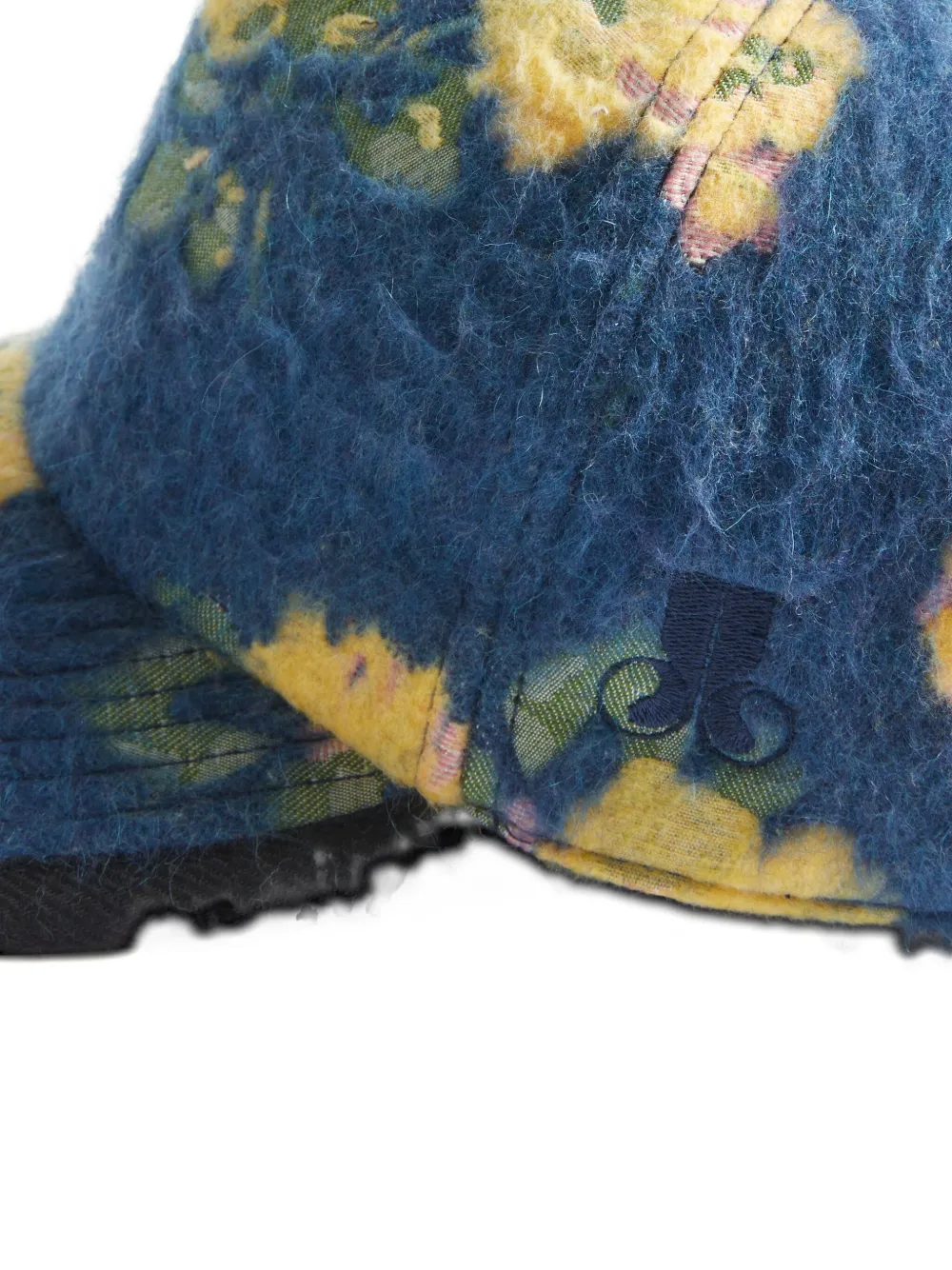 La Doublej Floral-jacquard Baseball Cap In Blue