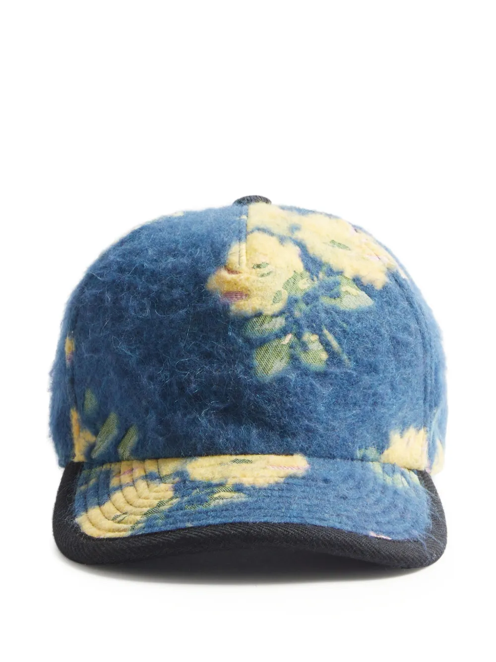 La Doublej Floral-jacquard Baseball Cap In Blue