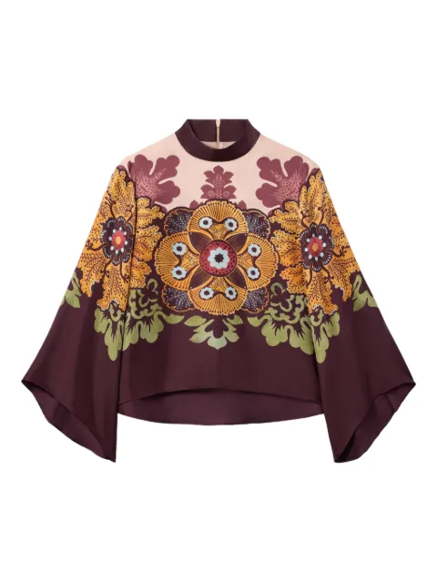 La DoubleJ floral-print long-sleeve blouse