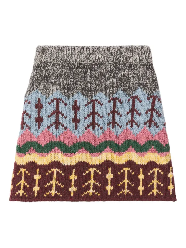La DoubleJ Chalet Knitted Mini Skirt in Grey