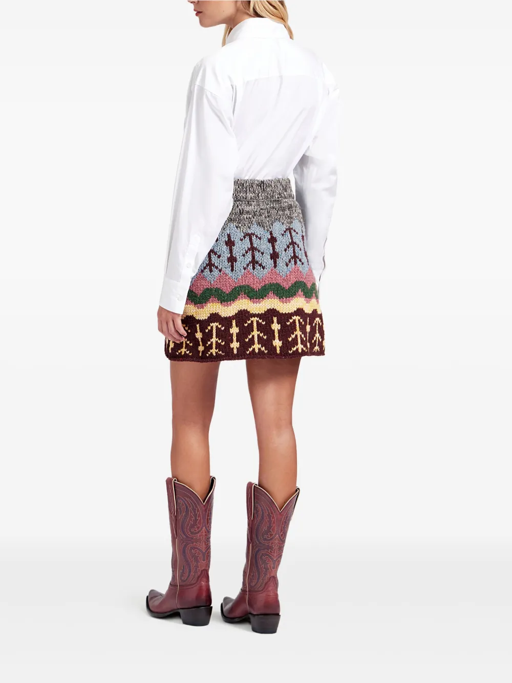 La DoubleJ Chalet gebreide mini-rok Grijs