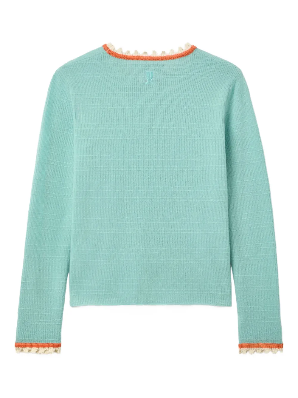 La Doublej Textured-knit Crew-neck Sweater In Green