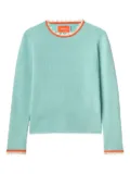 La DoubleJ textured-knit crew-neck sweater - Green