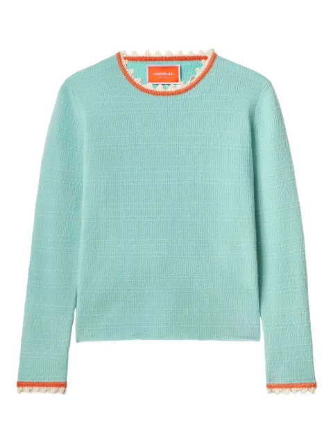 La DoubleJ textured-knit crew-neck sweater