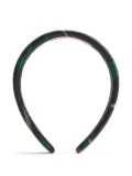 La DoubleJ floral-jacquard flat headband - Black