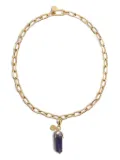 La DoubleJ amethyst obelisk charm necklace - Gold