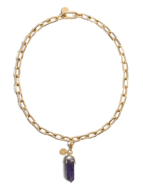 La DoubleJ amethyst obelisk charm