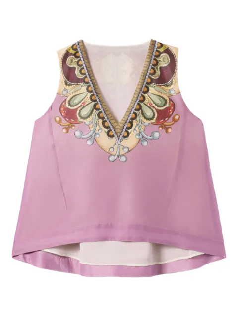 La DoubleJ V-neck printed top