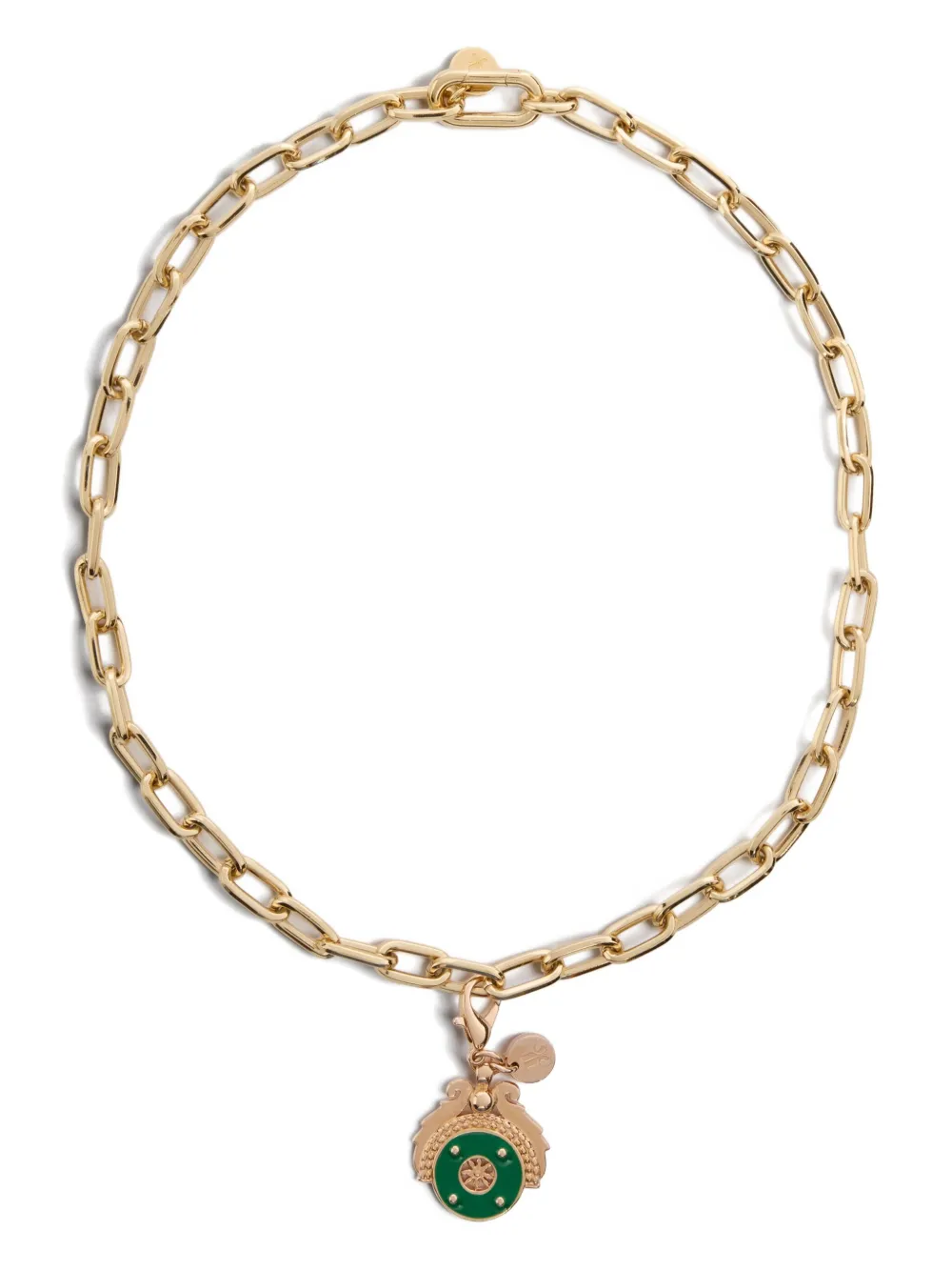 La DoubleJ colgante con charm de medallón | dorado | Image 1