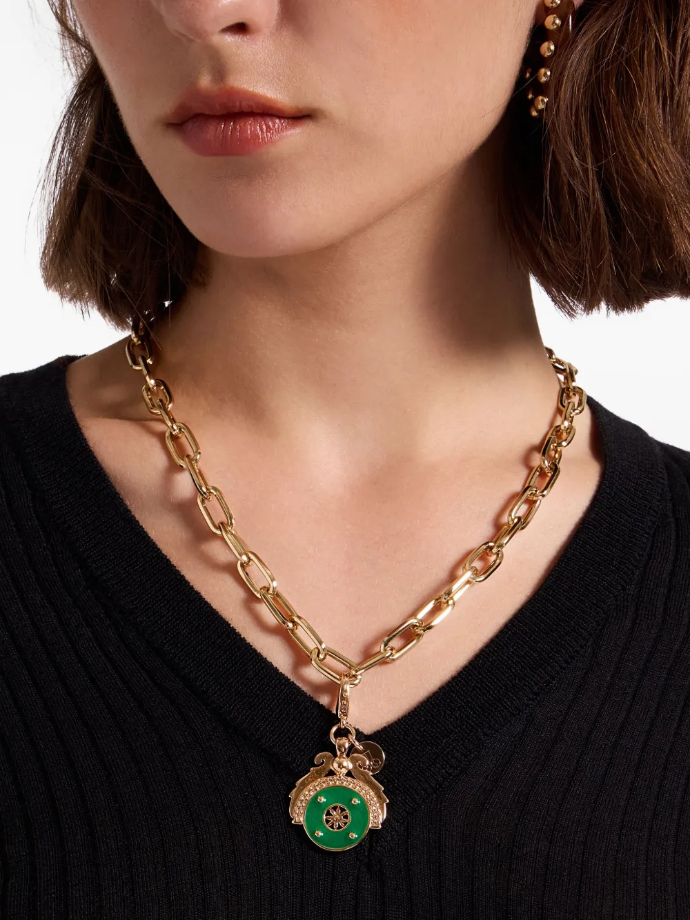 La DoubleJ Bedel met medaillon - Goud