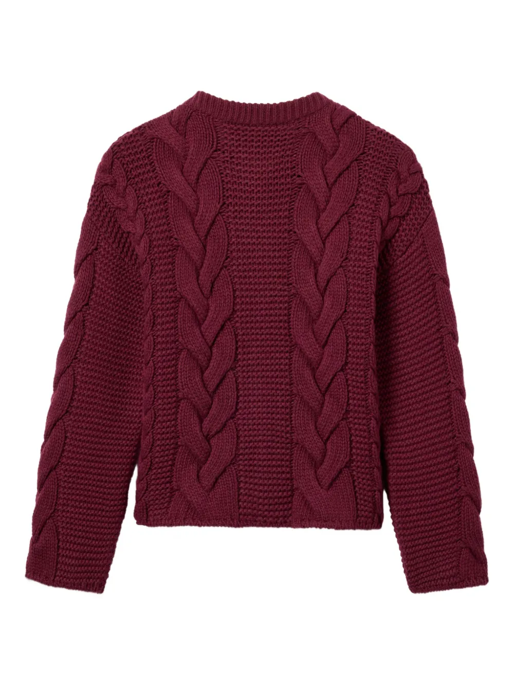 La DoubleJ Kabelgebreid vest met verfraaide knoop Rood