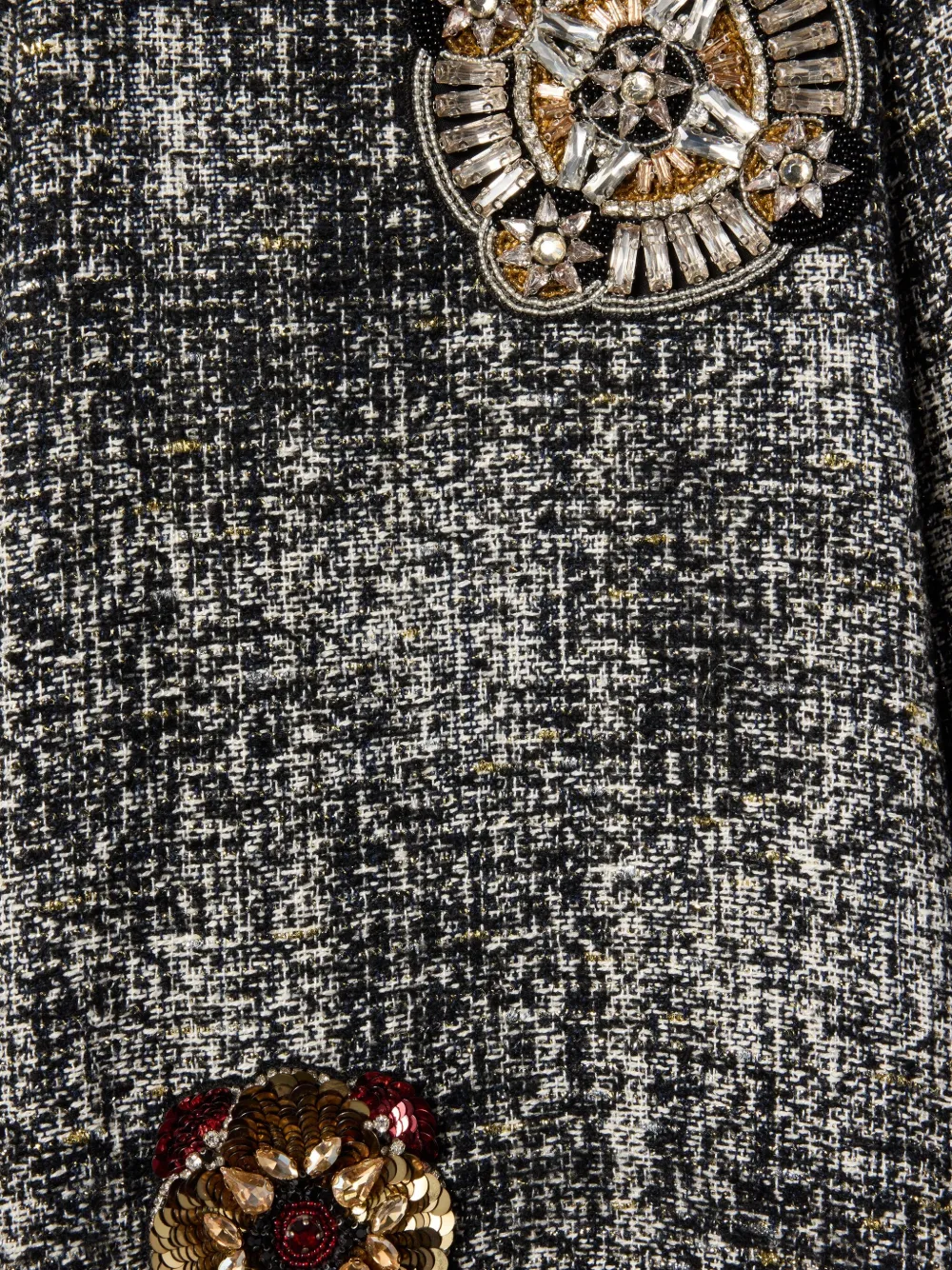 La DoubleJ Midi-rok met geborduurd detail Zwart