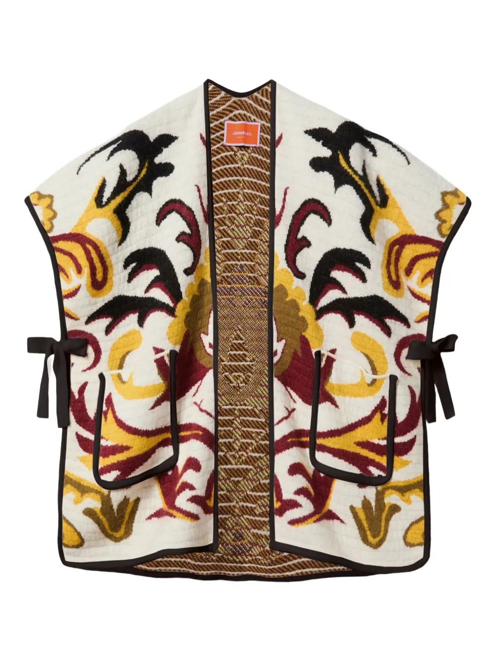 La Doublej Floral-pattern Cape In Multi