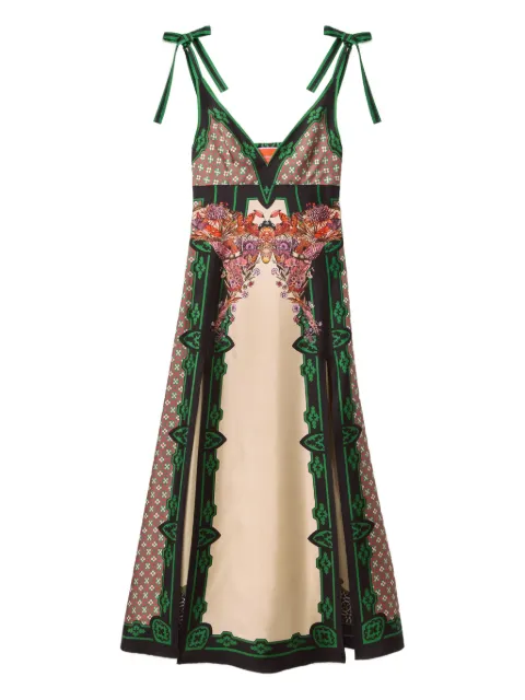 La DoubleJ geometric-print midi day dress