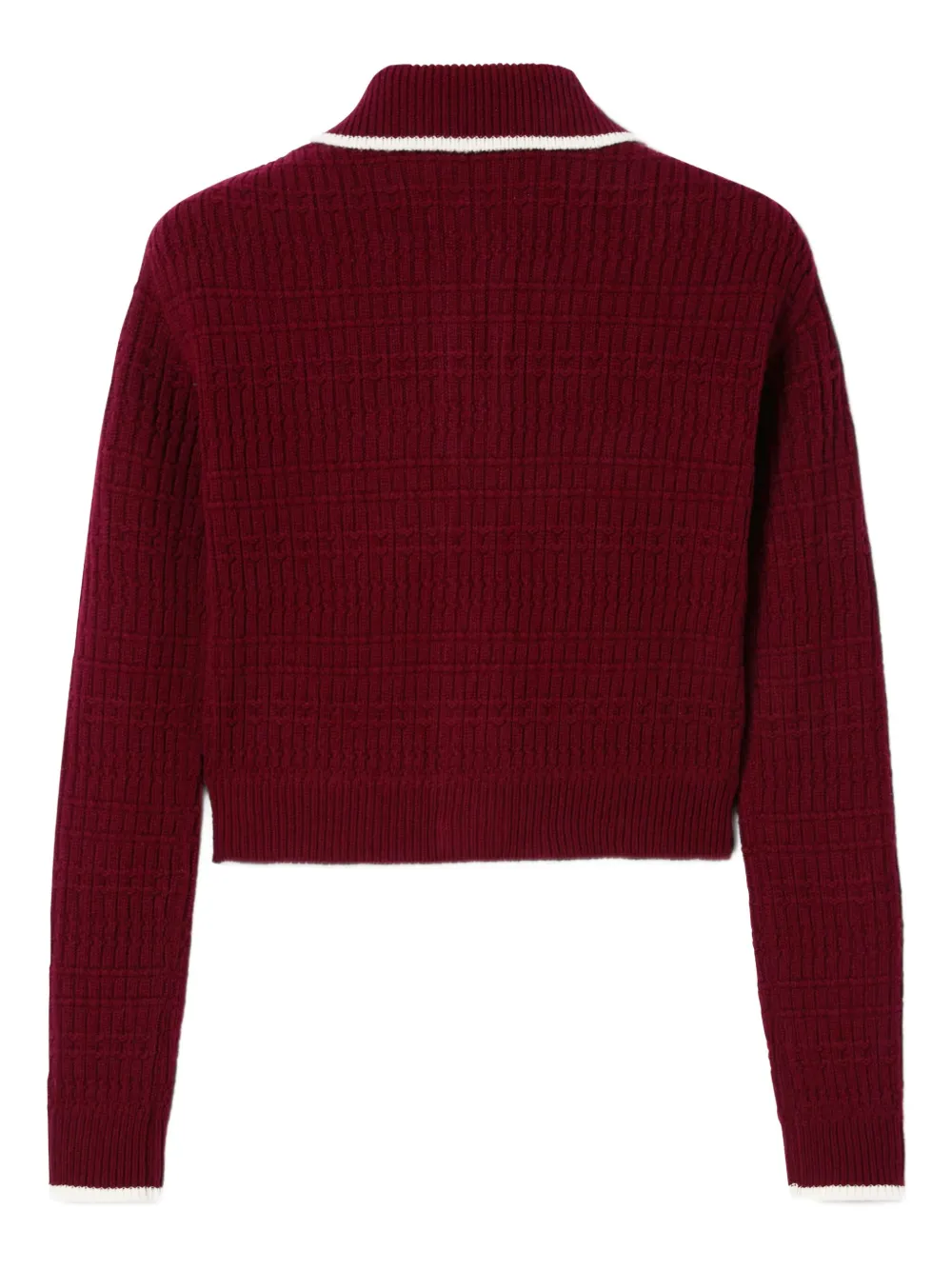 La DoubleJ Vest met gehaakt vlak en knoopsluiting Bruin