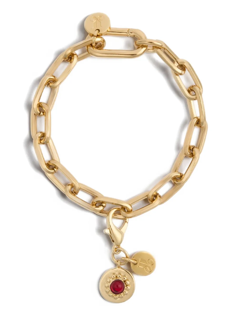 La DoubleJ red stone charm necklace | Gold | Image 1
